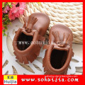 wholesale korean style child moccasin coffee tassels cow real leather soft shoes with baby